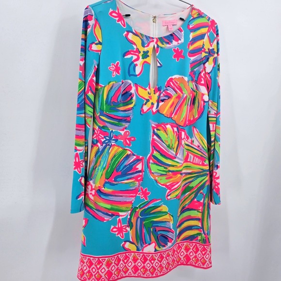 Lilly Pulitzer Dresses & Skirts - Lilly Pulitzer Fairfield Dress Sea Blue Summer Haze Engineered Women's Small EUC